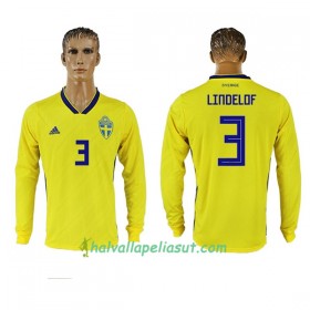 Jalkapallo Pelipaidat Ruotsi Lindelof 3 World Cup 2018 Kotipaita Pitkähihainen